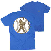 Baseball Short Sleeve T-Shirt - Baseball Bigfoot (Back Design)