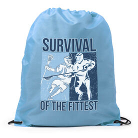 Guys Lacrosse Drawstring Backpack - Survival of the Fittest
