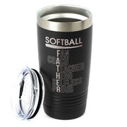 Softball 20 oz. Double Insulated Tumbler - Softball Father Words