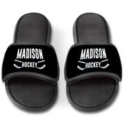 Hockey Repwell&reg; Slide Sandals - Personalized Team Name with Sticks