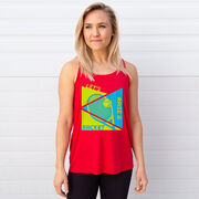 Tennis Flowy Racerback Tank Top - Let's Raise A Racket
