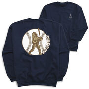 Baseball Crewneck Sweatshirt - Baseball Bigfoot (Back Design)