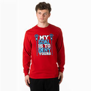 Guys Lacrosse Tshirt Long Sleeve - My Goal
