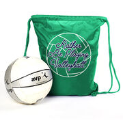 Volleyball Drawstring Backpack - I'd Rather Be Playing Volleyball
