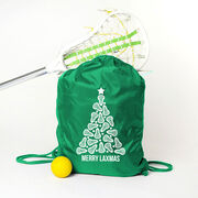 Lacrosse Drawstring Backpack - Merry Laxmas Tree