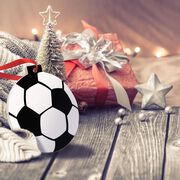 Soccer Round Ceramic Ornament - Ball Graphic
