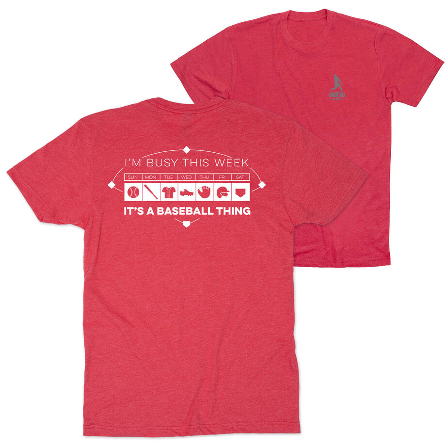 Baseball Short Sleeve T-Shirt - 24-7 Baseball (Back Design)