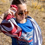 RunTechnology® Athletic Moisture-Wicking Towel Car Seat Cover - Patriotic
