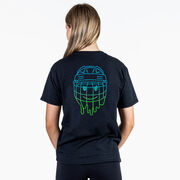 Hockey Short Sleeve T-Shirt - Have An Ice Day Smiley (Back Design)