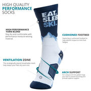 Skiing Woven Mid-Calf Socks - Eat. Sleep. Ski