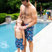 Baseball Swim Trunks - All American