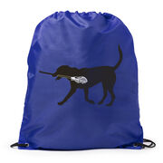 Max The LAX Dog Drawstring Backpack