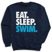 Swimming Crewneck Sweatshirt - Eat Sleep Swim