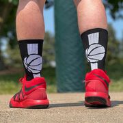 Basketball Woven Mid-Calf Socks - Superelite (Black/White)