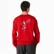 Basketball Crewneck Sweatshirt - Slam Dunk Santa (Back Design)