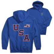 Hockey Hooded Sweatshirt - USA Gold (Back Design)