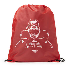 Football Drawstring Backpack - Santa Player