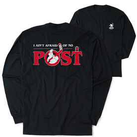 Hockey Tshirt Long Sleeve - Ain't Afraid of No Post (Back Design)