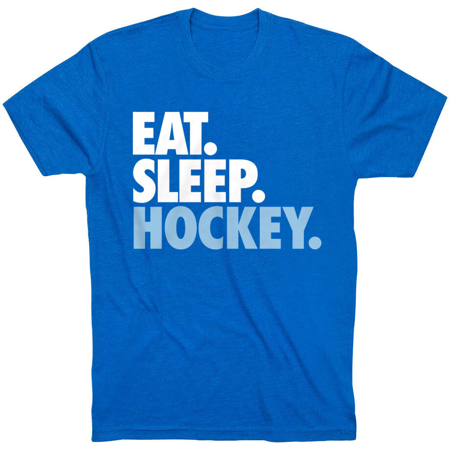 Hockey Short Sleeve T-Shirt - Eat. Sleep. Hockey. - Personalization Image