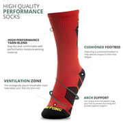 Ping Pong Woven Mid-Calf Socks - King Pong