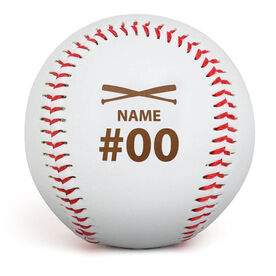 Engraved Baseball - Player Name and Number