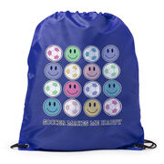 Soccer Drawstring Backpack - Soccer Makes Me Happy