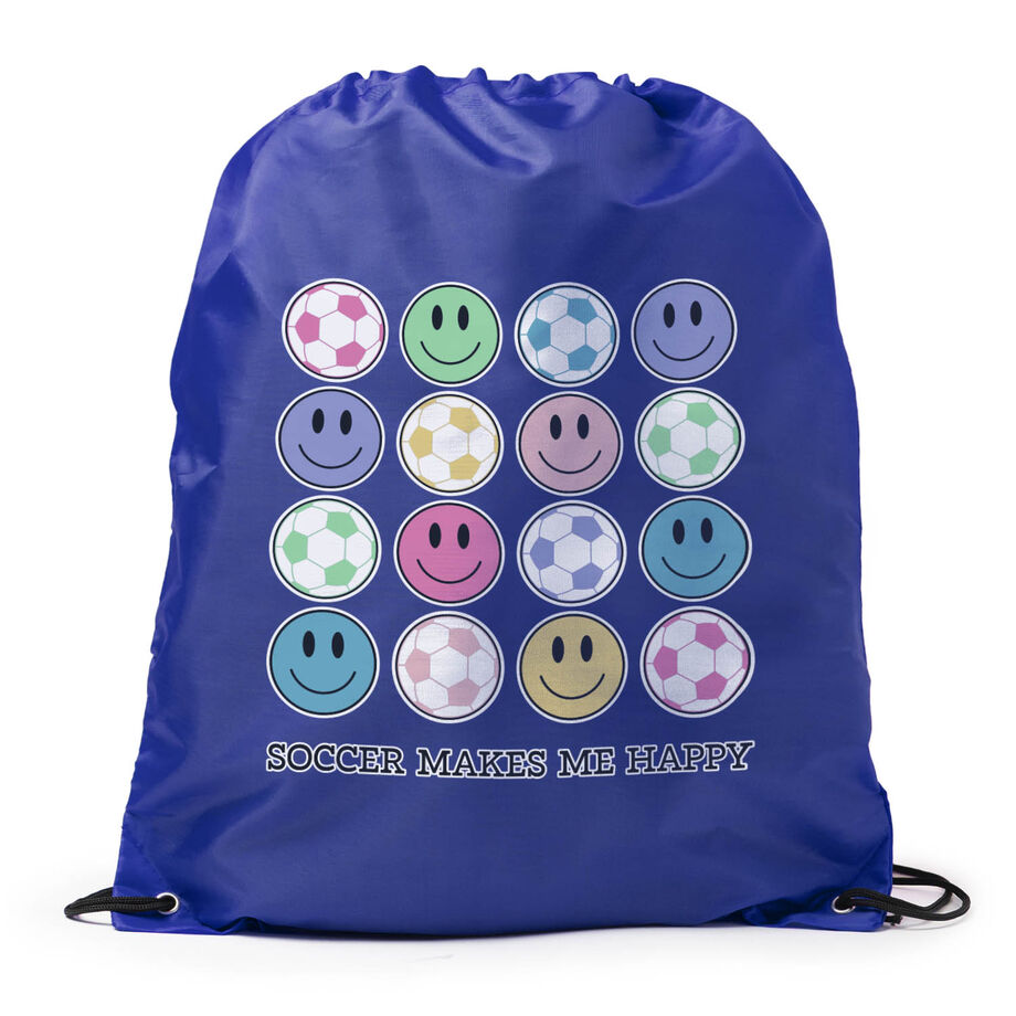 Soccer Drawstring Backpack - Soccer Makes Me Happy