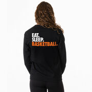 Basketball Tshirt Long Sleeve - Eat. Sleep. Basketball (Back Design)