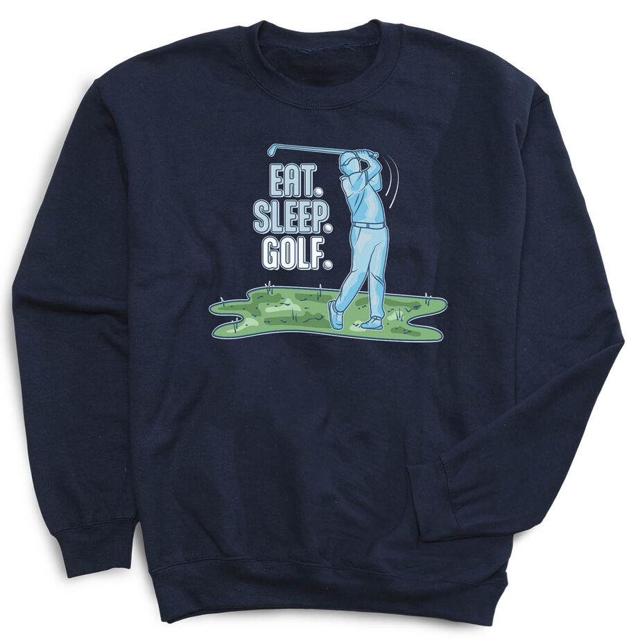 Golf Crewneck Sweatshirt - Eat. Sleep. Golf