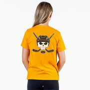 Hockey Short Sleeve Tee - Hockey Helmet Skull (Back Design)