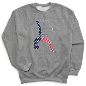 Gymnastics Crewneck Sweatshirt - Stars and Stripes Gymnast