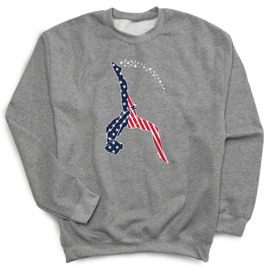 Gymnastics Crewneck Sweatshirt - Stars and Stripes Gymnast