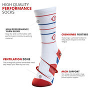 Hockey Woven Mid-Calf Socks - Rink