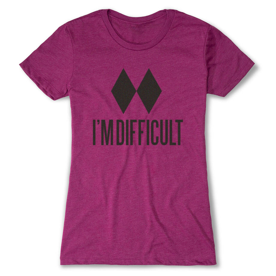 Skiing & Snowboarding Women's Everyday Tee - I'm Difficult