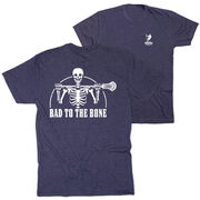 Guys Lacrosse T-Shirt Short Sleeve - Bad To The Bone (Back Design)