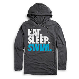 Men's Swimming Lightweight Hoodie - Eat Sleep Swim