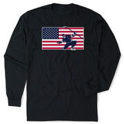 Hockey Tshirt Long Sleeve - Patriotic Hockey