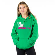 Gymnastics Hooded Sweatshirt - Eat. Sleep. Gymnastics.