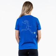 Soccer Short Sleeve T-Shirt - Soccer Girl Player Sketch (Back Design)