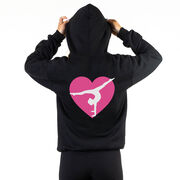 Gymnastics Hooded Sweatshirt - Gymnast Heart (Back Design)