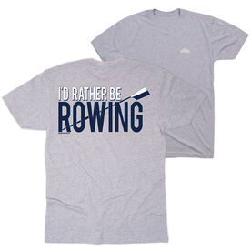 Crew Short Sleeve T-Shirt - I'd Rather Be Rowing (Back Design)