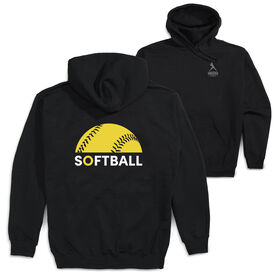 Softball Hooded Sweatshirt - Modern Softball (Back Design)