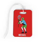 Guys Lacrosse Bag/Luggage Tag - Personalized Goalie