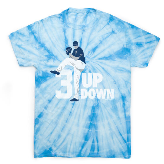 Baseball Short Sleeve T-Shirt - 3 Up 3 Down Tie Dye
