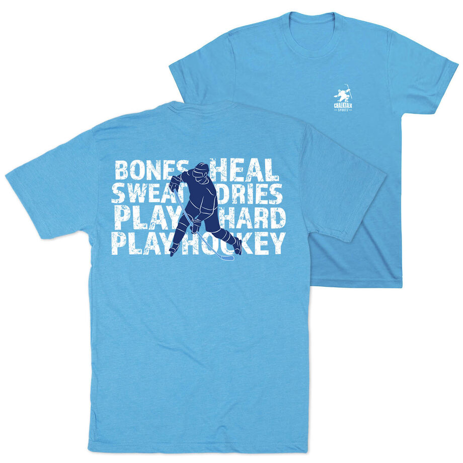 Hockey Short Sleeve T-Shirt - Bones Heal Hockey (Back Design) 