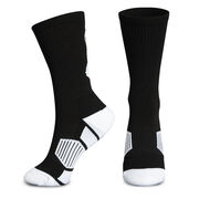 Basketball Woven Mid-Calf Socks - Player (Black/White)