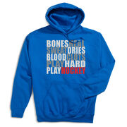 Hockey Hooded Sweatshirt - Bones Saying