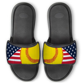 Softball Repwell&reg; Slide Sandals - USA Flag