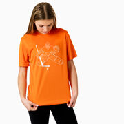 Hockey Short Sleeve Performance Tee - Hockey Goalie Sketch