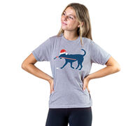 Hockey T-Shirt Short Sleeve Christmas Dog